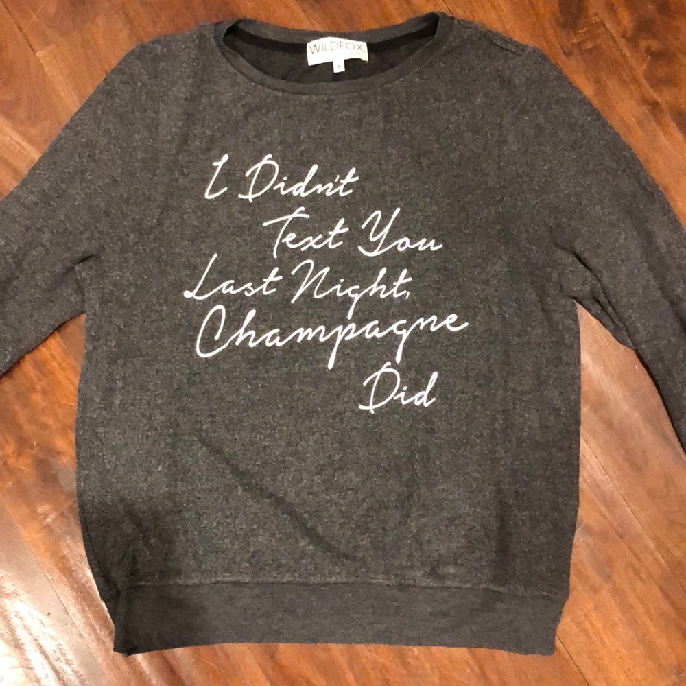 WILDFOX long sleeve fleece-type sweatshirt